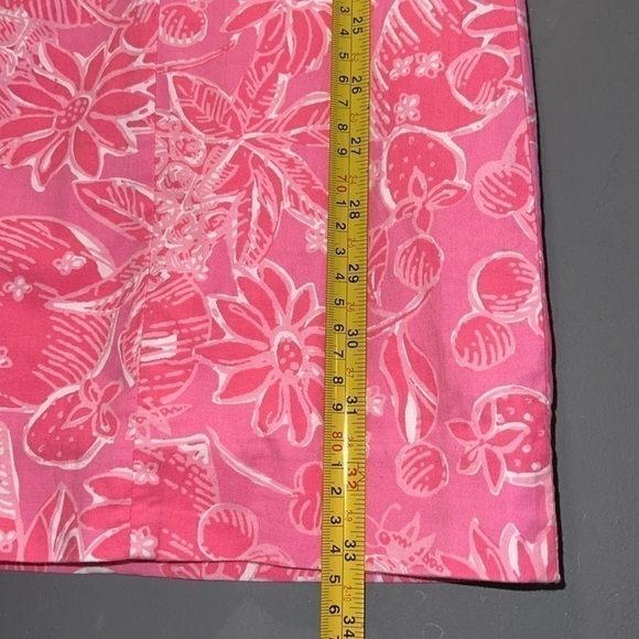 NWOT Lilly Pulitzer Ruffle Elbow Sleeve Dress Strawberries Print Keyhole Back - Picture 13 of 14